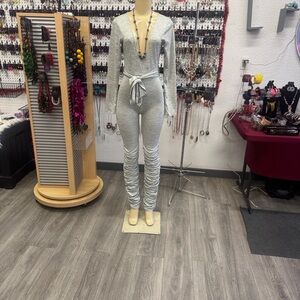 Elegant Light Gray Women's Jumpsuit